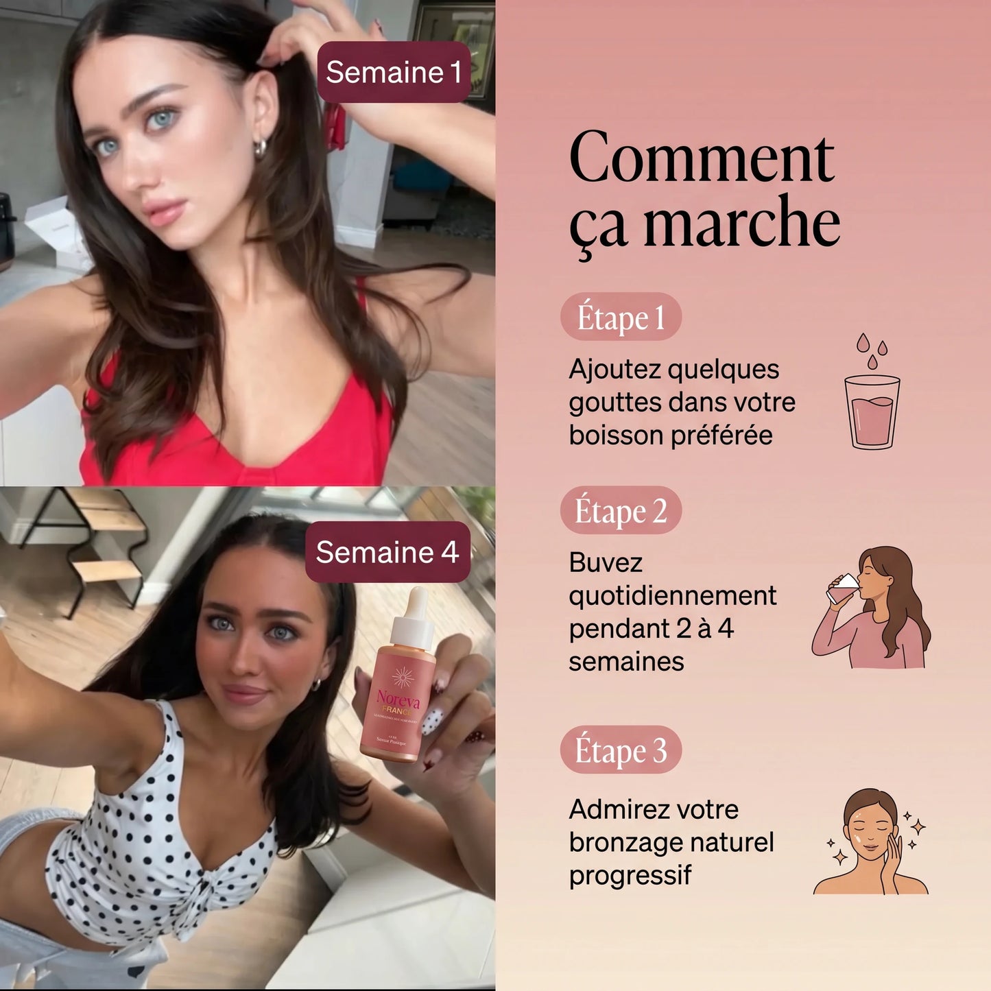 Gouttes autobronzantes à boire Noreva