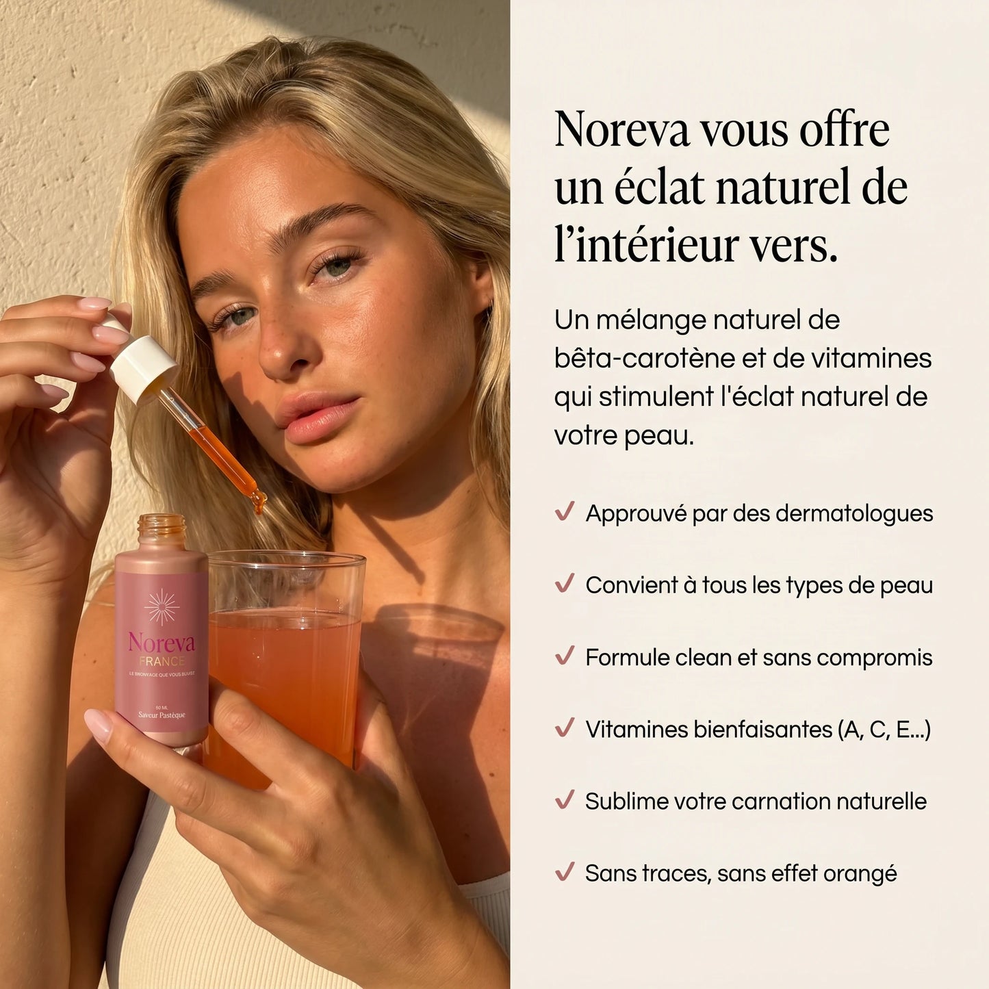 Gouttes autobronzantes à boire Noreva