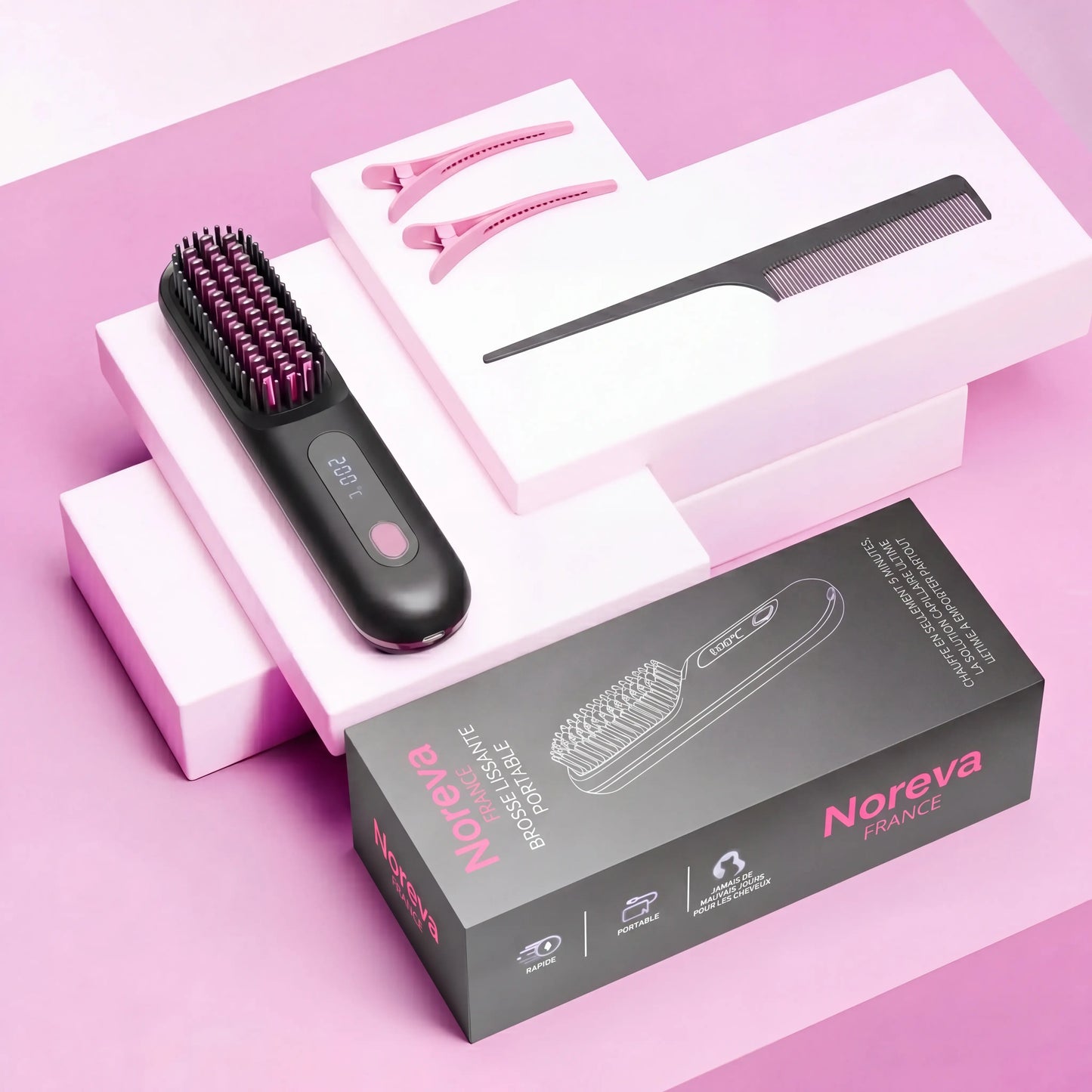 Brosse lissante portable Noreva