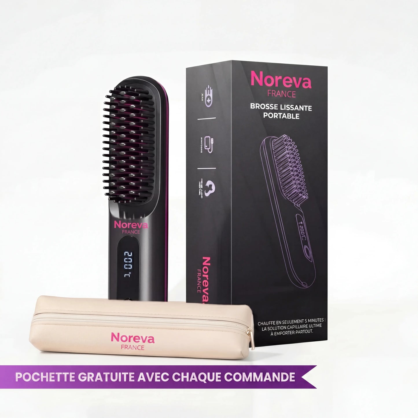 Brosse lissante portable Noreva