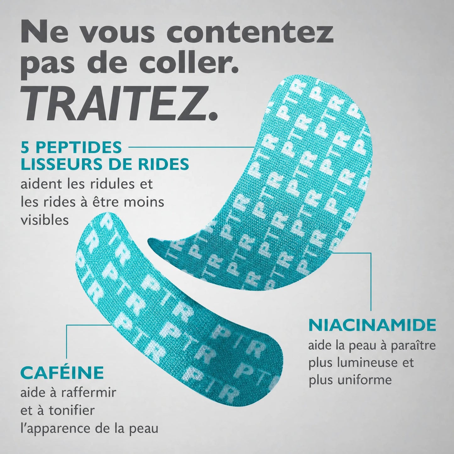 Patchs pour le visage et le contour des yeux infusés de peptides