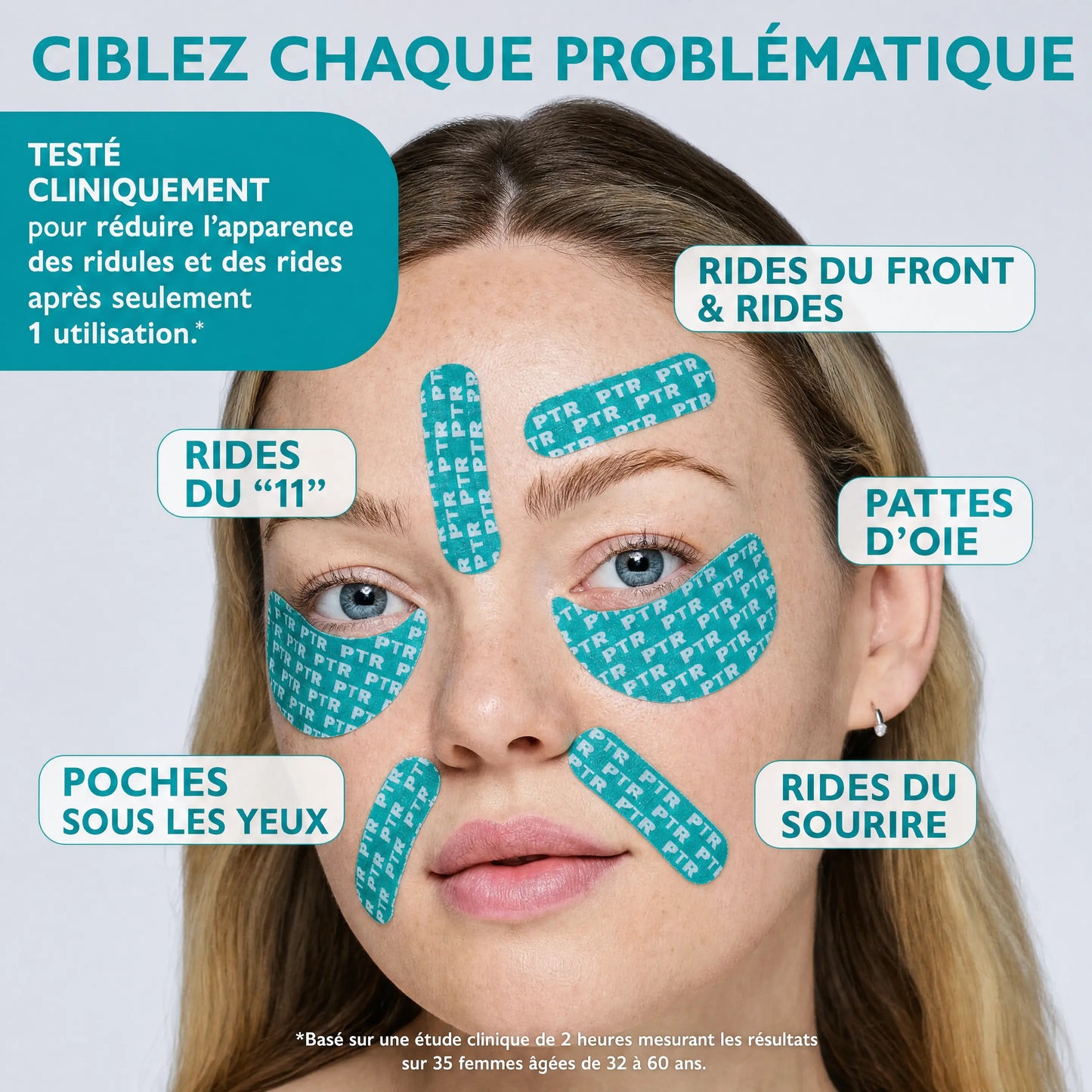Patchs pour le visage et le contour des yeux infusés de peptides