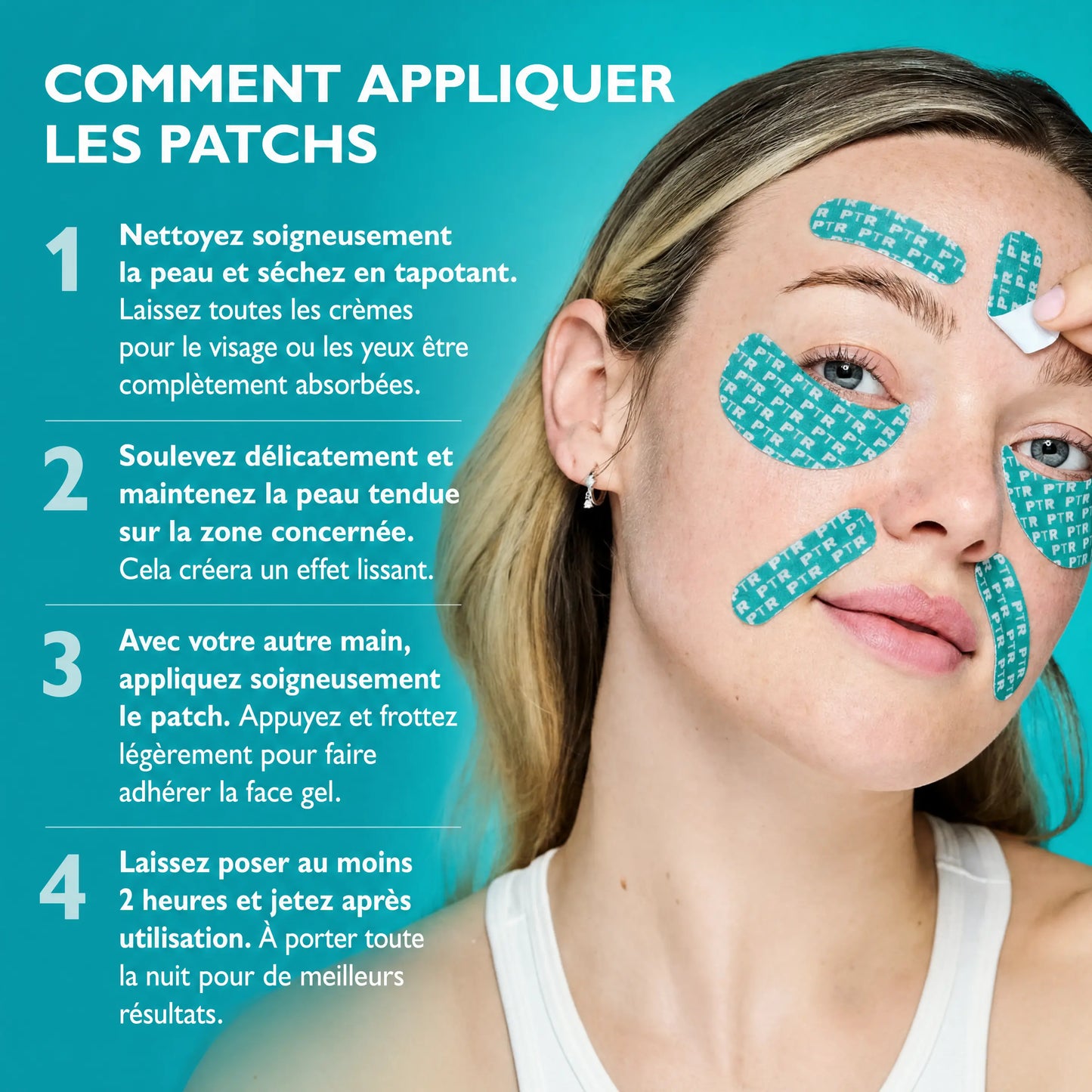 Patchs pour le visage et le contour des yeux infusés de peptides
